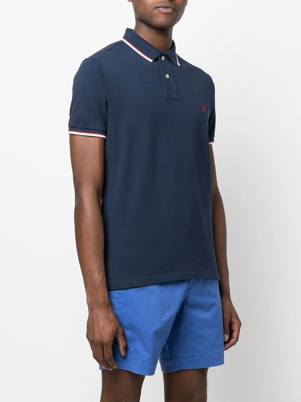 Nwt Ralph Lauren Navy Polo with Red Embroidered Pony & red & White Trim